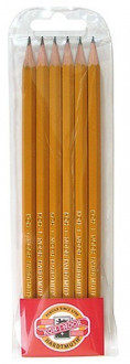 Набор карандашей простых &quot;Koh-I-Noor&quot; 6 шт. разной мягкости