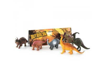 Животные K 164 (120шт) динозавры, 6 шт, в кульке, 26-28-4см