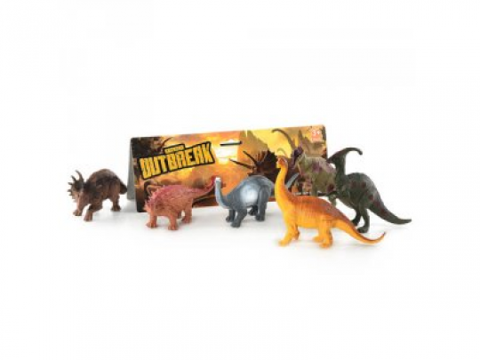 Животные K 164 (120шт) динозавры, 6 шт, в кульке, 26-28-4см Фото