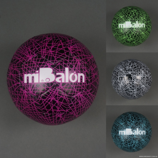Мяч футбольный 4 цвета, 400гр, TPU, шар с ниткой /50/ Фото