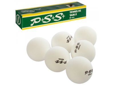 Теннисные шарики MS 0449 (120шт) 40мм, PP, шовный, 1 упаковка 6шт, в кор-ке, 24-4-4см