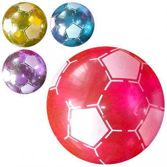 Мяч детский MS 0924 (250шт) 6 дюймов, футбол, прозрачный, ПВХ, 45г, 3 цвета