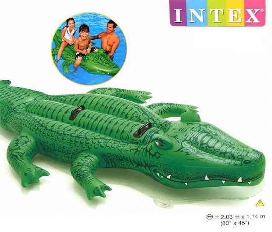 Детский надувной двухместный плот крокодил Intex 58562 Фото