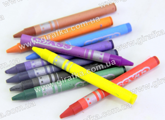 Карандаши-мелки цветные восковые Class 10 цветов Фото