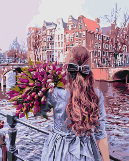 Картина по номерам &quot;Прогулка Амстердамом&quot; 40*50см
