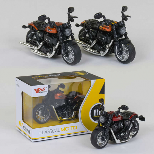 Мотоцикл металлопластик MY-66 M-1215 (168/2) 3 вида, свет, звук, в коробке Фото