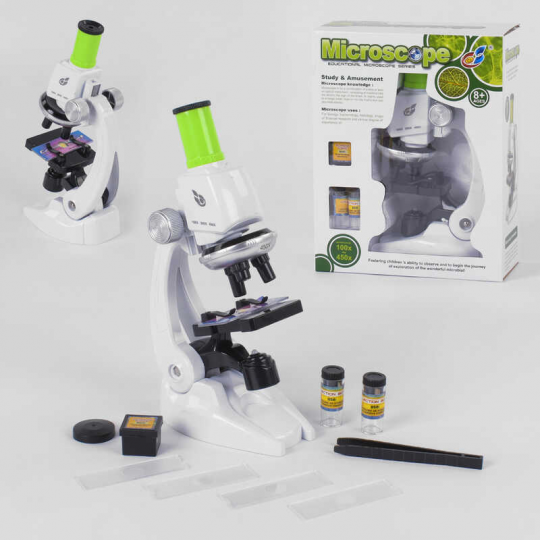 Микроскоп C 2139 (48/2) свет, с аксессуарами, на батарейках,  в коробке Фото