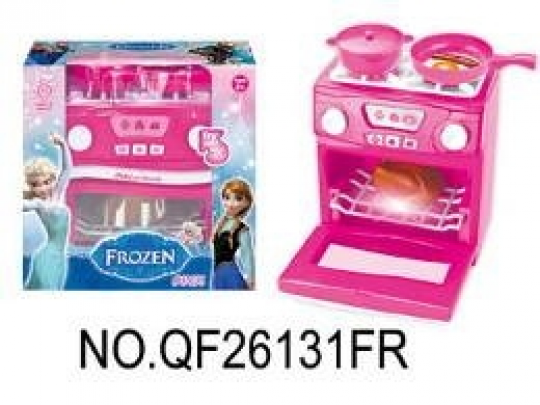 Электроплита &quot;Frozen&quot; с посудой батар., муз., свет. кор. 29,5*13,5*28 см. /36/ Фото