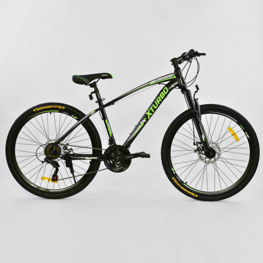 Велосипед Спортивный CORSO 26&quot;дюймов 0015 - 8099 BLACK-GREEN X-Turbo (1) Фото