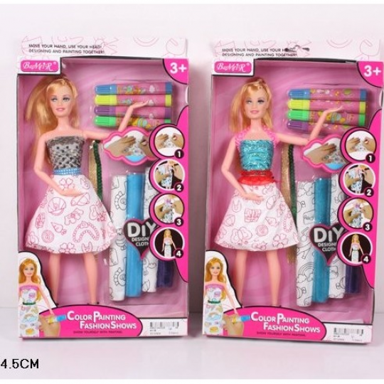 Кукла типа Барби 901 - 2 вида, Сделай сам, с набором одежды Фото