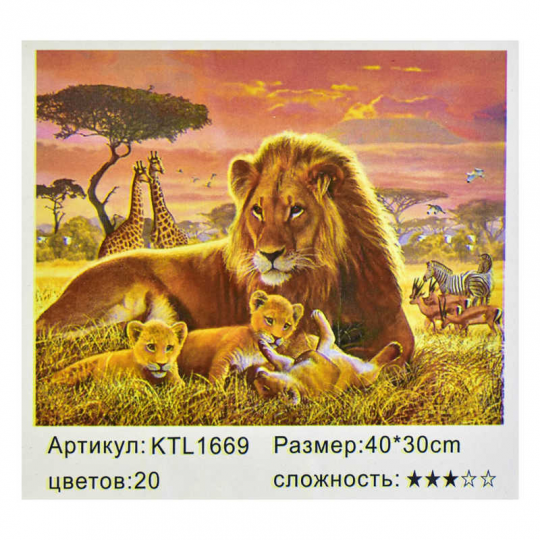 Картина по номерам KTL 1669 (30) в коробке 40х30 Фото
