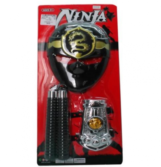 Набор оружия &quot;Ninja &quot; RZ1348 (96шт/2) маска, нунчаки…, на планшетке Фото