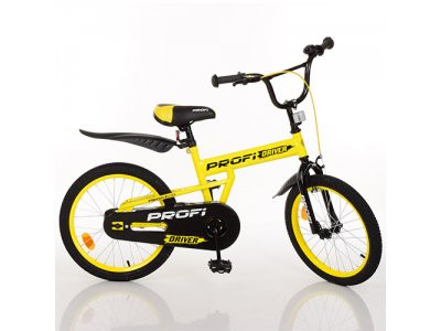 Велосипед детский PROF1 20д. L20111 (1шт) Driver,желтый,подножка