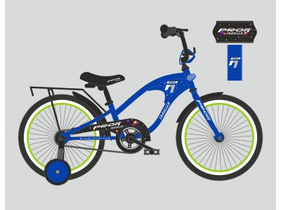 Велосипед детский PROF1 14д. Y14182 (1шт) TRAVELER,синий,звонок,доп.колеса