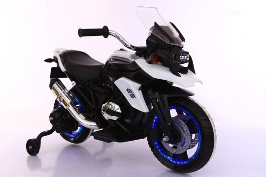 Эл-мобиль T-7220 WHITE мотоцикл 2*6V4.5AH мотор 2*14W 108*57*70 /1/ Фото