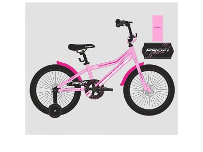 Велосипед детский PROF1 12д. Y12106 (1шт) Top Grade,розовый,звонок,доп.колеса
