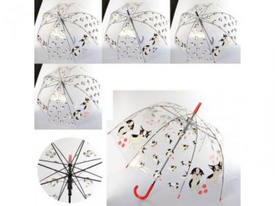 Зонтик MK 3614-1 (60шт) длина82см,трость66см,диам83см,спица58см,клеенка,рисун,6цв(собаки),кул Фото