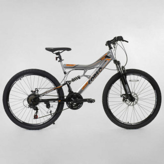 Велосипед Спортивный CORSO 26&quot;дюймов 64856 (1) рама металлическая 16’’, 21 скорость, собран на 75%