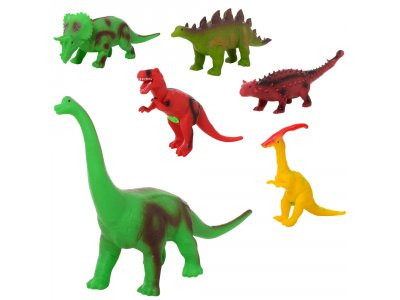 Динозавр SDH359-14-15-16-17-18-19 (96шт) от 29см, звук, свет, бат(таб), 6видов, в кульке, 28-11-8см