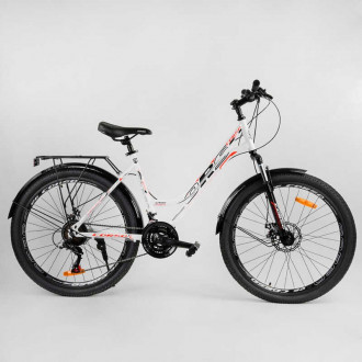 Велосипед Спортивный CORSO «URBAN» 26&quot; дюймов 99044 (1) рама металлическая, SunRun 21 скорость, крылья, багажник, собран на 75%