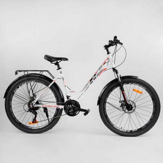 Велосипед Спортивный CORSO «URBAN» 26&quot; дюймов 99044 (1) рама металлическая, SunRun 21 скорость, крылья, багажник, собран на 75% Фото