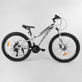 Велосипед Спортивный CORSO «Mercury» 26&quot; дюймов 73153 (1) рама алюминиевая, оборудование Shimano 21 скорость, собран на 75%