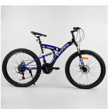 Велосипед Спортивный CORSO «Hyper» 26&quot; дюймов 96203 (1) рама металлическая 16’’, SunRun 21 скорость, собран на 75%