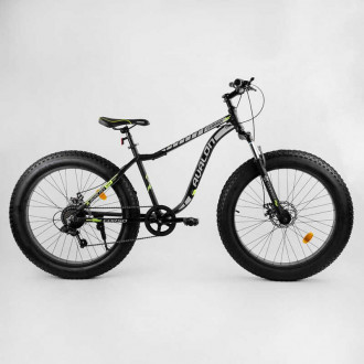 Велосипед Спортивный CORSO «Avalon» 26&quot; дюймов 27005 (1) ФЭТБАЙК, рама алюминиевая, оборудование Shimano 7 скоростей, собран на 75%