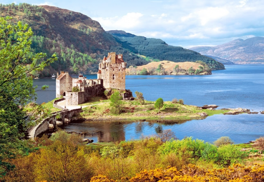 Кастор пазлы 2000 &quot;Замок &quot;Eilean Donan&quot;, Шотландия &quot; 92*68 /14/ Фото