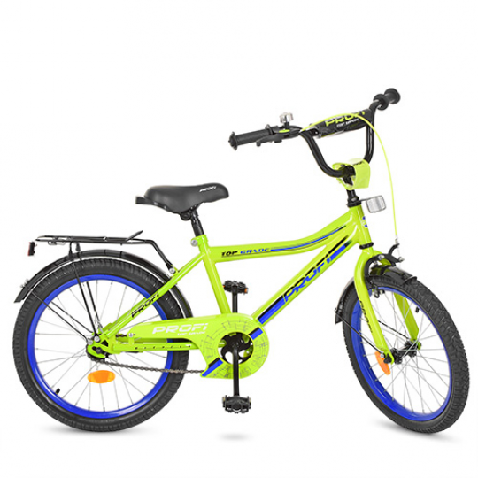 Велосипед детский PROF1 20д. Y20102 (1шт) Top Grade, салатовый,звонок,подножка Фото