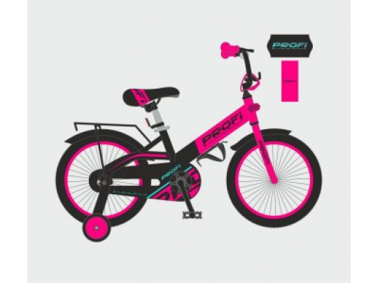 Велосипед детский PROF1 20д. W20115-7 (1шт) Original,розово-черный (мат),крылья,звонок,подножка Фото