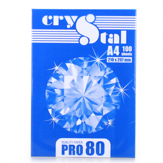 Бумага А4 плотность 80 г. 100 листов Crystal pro 80 Фото
