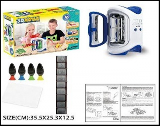 Набор ручка 3D LM111-1 печка для запекания, формочки, 4 цвета ручек, в коробке 35,5*25,3*12,5 Фото