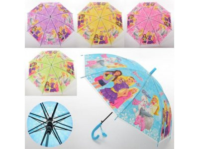Зонтик детский MK 3630-7 (60шт) BR, длина67см,трость61см,диам83см,спиц48см,клеенка,свисток,5видов