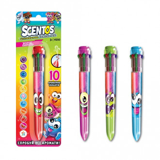 Многоцветная ароматная шариковая ручка - ВОЛШЕБНОЕ НАСТРОЕНИЕ (10 цветов)