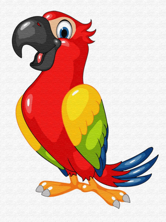Детская картина по номерам BRUSHME KIDS 30*40 Красочный папугай Фото