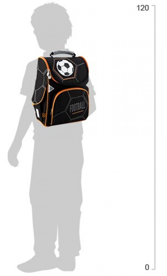 Рюкзак школьный каркасный GoPack 0.9 кг 34х26х13 см 11 л Черный (GO19-5001S-8) Фото