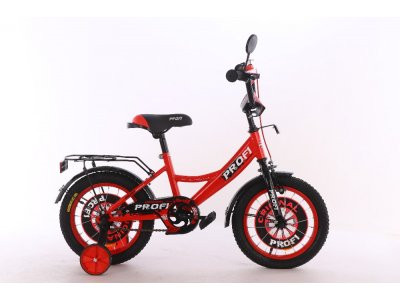 Велосипед детский PROF1 18д. XD1846 (1шт) Original boy,красно-черн.,свет,звонок,зерк.,доп.колеса