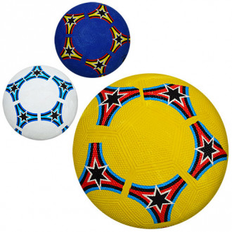 Мяч футбольный VA 0036 (50шт) размер 5, резина Grain, 350г, 3 цвета, в кульке,