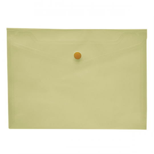 Папка-конверт А5 на кнопці JOBMAX, прозора, жовтий Фото