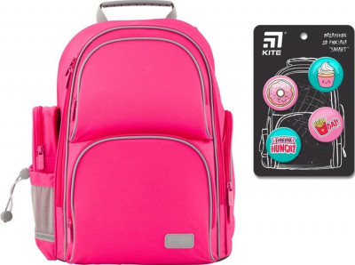 Рюкзак полукаркасный школьный Kite Education Smart для девочек 38 x 28 x 15 см 16-25 л Розовый (K19-702M-1)
