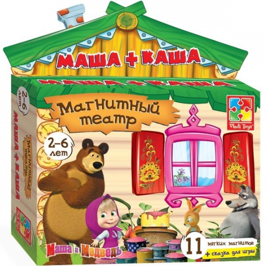 Магнитный театр Маша и Медведь - Маша+каша VT 3206-06 Фото