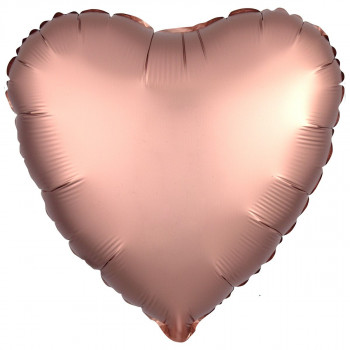 Фольгированные шары без рисунка 3204-0060 а б/рис 18&quot; сердце сатин розовое золото s15