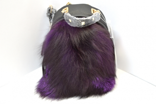 Сумка-рюкзак №553466 фиолетов. с мехом Фото