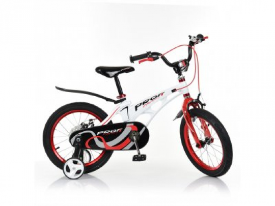 Велосипед детский PROF1 16д. LMG16202 (1шт) Infinity,магнез.рама,бело-красн,звонок,доп.кол Фото