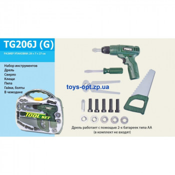 Набор инструментов TG206J в чемодане 29*7*27 см.