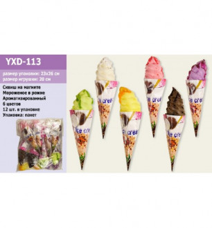 Антистресс сквиш  YXD-113 (1724488) (600шт) мороженое ,на магните, 6 видов, размер изделия 4,5*4,5*