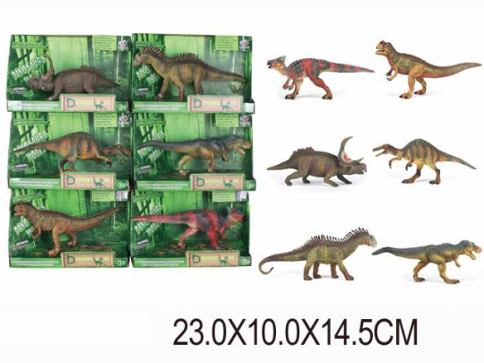 Животные Q9899-312 (72шт/2) &quot;Динозавры &quot;, 6 видов, в боксах 23*10*14, 5см Фото