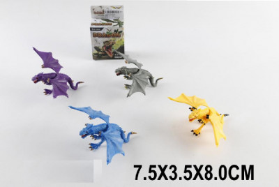Животные 055 (640шт/2) дракон, 4 цвета, в кор. 7, 5*3, 5*8см