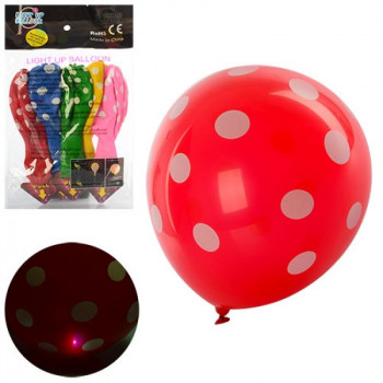 Шарики надувные MK 0892   5 шт, в кульке, 21,5*13*0,5см, свет, на бат-ке, в кульке. 12*22*1 см.